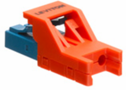 Secure Keyed LC Duplex Connector, Orange Color for Multimode/Single-mode Fiber