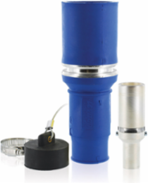 Rhino-Hide Single Pole Female Connector, 313 MCM, 1000 Volt, 636 Amp Max, Blue