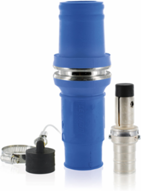Rhino-Hide 444 MCM Male Plug, 796 Amp, 1000 Volt, Type 3R, Blue