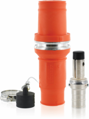 Rhino-Hide Male Plug 444 MCM, 1000 Volt, 796 Amp Max, Orange