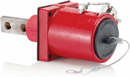 Rhino-Hide Male Receptacle 313 MCM, 1000 Volt, 1135 Amp, Double Hole Bus Bar