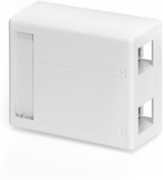Surface-Mount Box, Plenum-Rated, 2-Port, for QUICKPORT Connectors