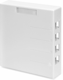 Surface-Mount Box, 4-Port, Plenum-Rated, White, Compatible with QUICKPORT Connectors