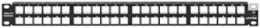 Shielded Flat QUICKPORT Patch Panel 48-Port, 1RU, Black