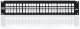 Shielded Flat QUICKPORT Patch Panel, 48-Port, 2RU, Black