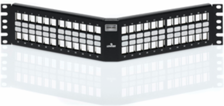 Shielded Angled QUICKPORT Patch Panel, 48-Port, 2RU