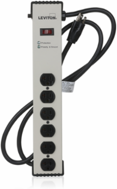 6-Outlet Surge Protected Power Strip, 20 Amp, 125 Volt, 6 Foot Cord, 720 Joules