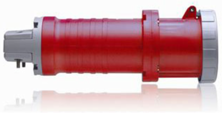 100 Amp 277/480 Volt 3-Phase WYE Connector, IP67, Watertight, Red