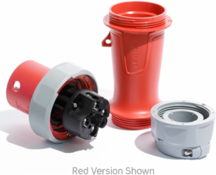 LEV Series 100A 347/600V 4P Pin & Sleeve Plug, IP66/IP67/IP68/IP69K