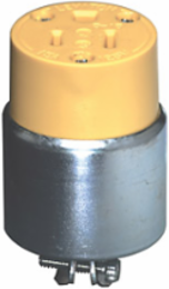 15 Amp 125 Volt NEMA 5-15R Straight Blade Connector, 2-Pole 3-Wire, Rubber, Black