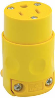 15 Amp 125 Volt NEMA 5-15R 2 Pole 3 Wire Connector Yellow