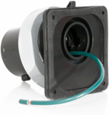 LEV Series 20 Amp IEC Pin & Sleeve Inlet, 347/600 Volt, IP69K, Black