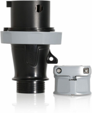 LEV Series IEC Pin & Sleeve Plug, 20 Amp, 347/600 Volt, 3-Phase, IP66/IP69K