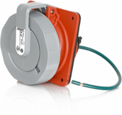 LEV Series IEC Pin & Sleeve Receptacle, 20A 277/480V, 3-Phase, IP66/IP69K