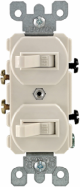 Duplex Style 15 Amp Combination Switch, 120/277 Volt, Light Almond