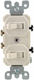 Duplex Style 15 Amp Combination Switch, 120/277 Volt, Light Almond