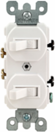Duplex Style Combination Switch, 15 Amp, 120/277 Volt, White