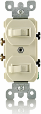 Duplex Style Combination Switch 15 Amp 120 Volt Commercial Grade Non-Grounding