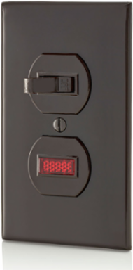 15 Amp Duplex Style Combination Switch, 120 Volt, Non-Grounding, Brown