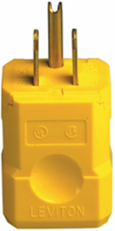 15 Amp 125 Volt Industrial Grade Straight Blade Plug, Yellow, NEMA 5-15P