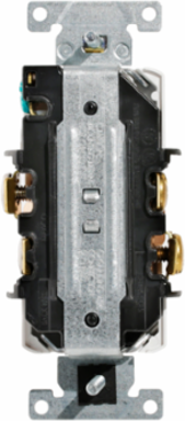 15 Amp Isolated Ground Duplex Receptacle, Industrial Grade, NEMA 5-15R, Orange