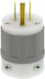 15 Amp Straight Blade Plug, 125 Volt, NEMA 5-15P, Impact Modified Nylon