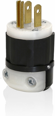 Straight Blade Plug 15 Amp 125 Volt NEMA 5-15P Industrial Grade with Power Indication