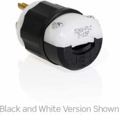 Straight Blade Plug 15 Amp 125 Volt NEMA 5-15P Industrial Grade with Power Indication