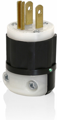 Straight Blade Plug 15 Amp 125 Volt NEMA 5-15P Industrial Grade with Power Indication