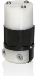 15 Amp Straight Blade Connector, NEMA 5-15R, Nylon, Impact Modified, 125 Volt