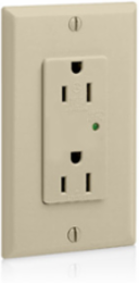 Decora Plus 15 Amp 125 Volt Surge Protective Duplex Receptacle Outlet, Ivory