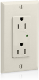 Decora Plus 15 Amp 125 Volt Surge Protective Duplex Receptacle Outlet, Commercial Grade