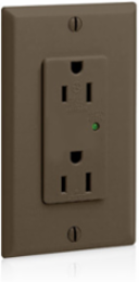 Decora Plus 15 Amp Surge Protective Duplex Receptacle Outlet, 125 Volt, Brown