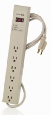 Surge Protected 6-Outlet Power Strip, 15A 125V, 1520 Joules, 6 Foot Cord