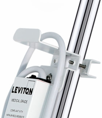 Medical Grade Power Strip Mounting Bracket, Adjustable Clamps 0.875 to 1.25 Inch, Aluminum