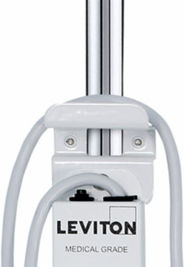 Medical Grade Power Strip Mounting Bracket, Adjustable Clamps 0.875 to 1.25 Inch, Aluminum