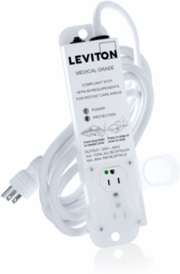 Medical Grade Surge Power Strip - 15 Amp, 15 Foot Cord, 2 NEMA Outlets
