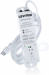 Medical Grade Surge Power Strip - 15 Amp, 15 Foot Cord, 2 NEMA Outlets