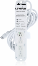 Medical Grade Power Strip with 4 Outlets, 15 Amp, 15 Foot Cord