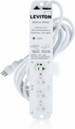 Medical Grade Power Strip 20 Amp 4 Outlets 15 Foot Cord NEMA 5-20R