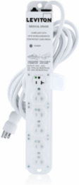 Medical Grade Power Strip 20 Amp, 6 Outlets, 15 Foot Cord, UL Listed