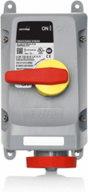 LEV Series IEC Pin & Sleeve Mechanical Interlock 30 Amp, 277/480 Volt, IP66-IP69K