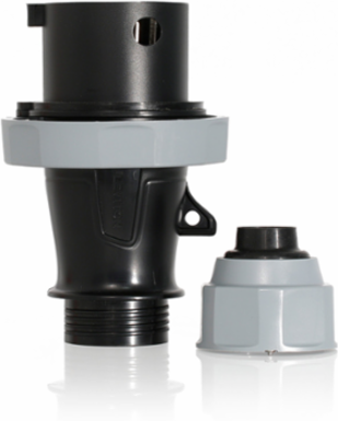 LEV Series 30 Amp IEC Pin & Sleeve Plug, 347/600V, 3-Phase, Watertight, IP66/IP67/IP68/IP69K