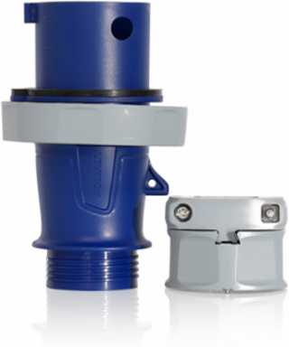 LEV Series 30A IEC Pin & Sleeve Plug, 120/208V, IP66/IP67/IP68/IP69K, 3-Phase