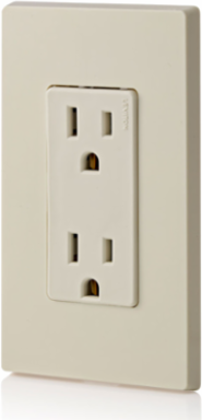 15 Amp Duplex Receptacle, Grounding, 125 Volt, Light Almond