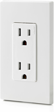 15 Amp Decora Duplex Outlet, Grounding, 125 Volt NEMA 5-15R, Durable Thermoplastic