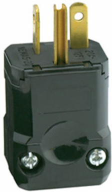 20 Amp 125 Volt Industrial Grade Straight Blade Plug, NEMA 5-20P, Nylon Body