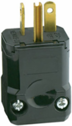 20 Amp 125 Volt Industrial Grade Straight Blade Plug, NEMA 5-20P, Nylon Body