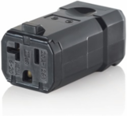 20 Amp 125 Volt NEMA 5-20R Straight Blade Connector - Industrial Grade, Black