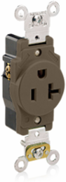 20 Amp Heavy-Duty Single Receptacle Outlet, Thermoplastic Nylon, NEMA 5-20R